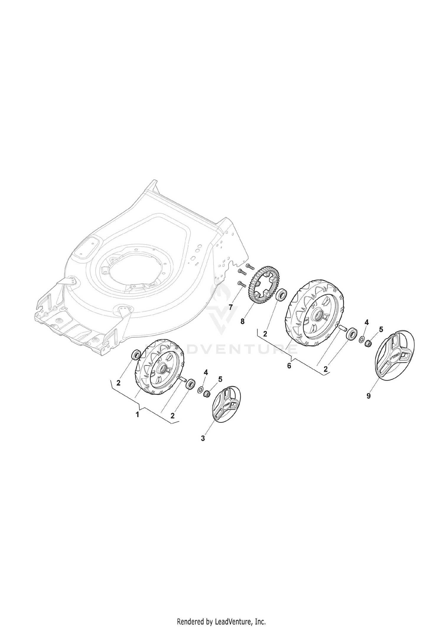 Wheel and Hub Cap