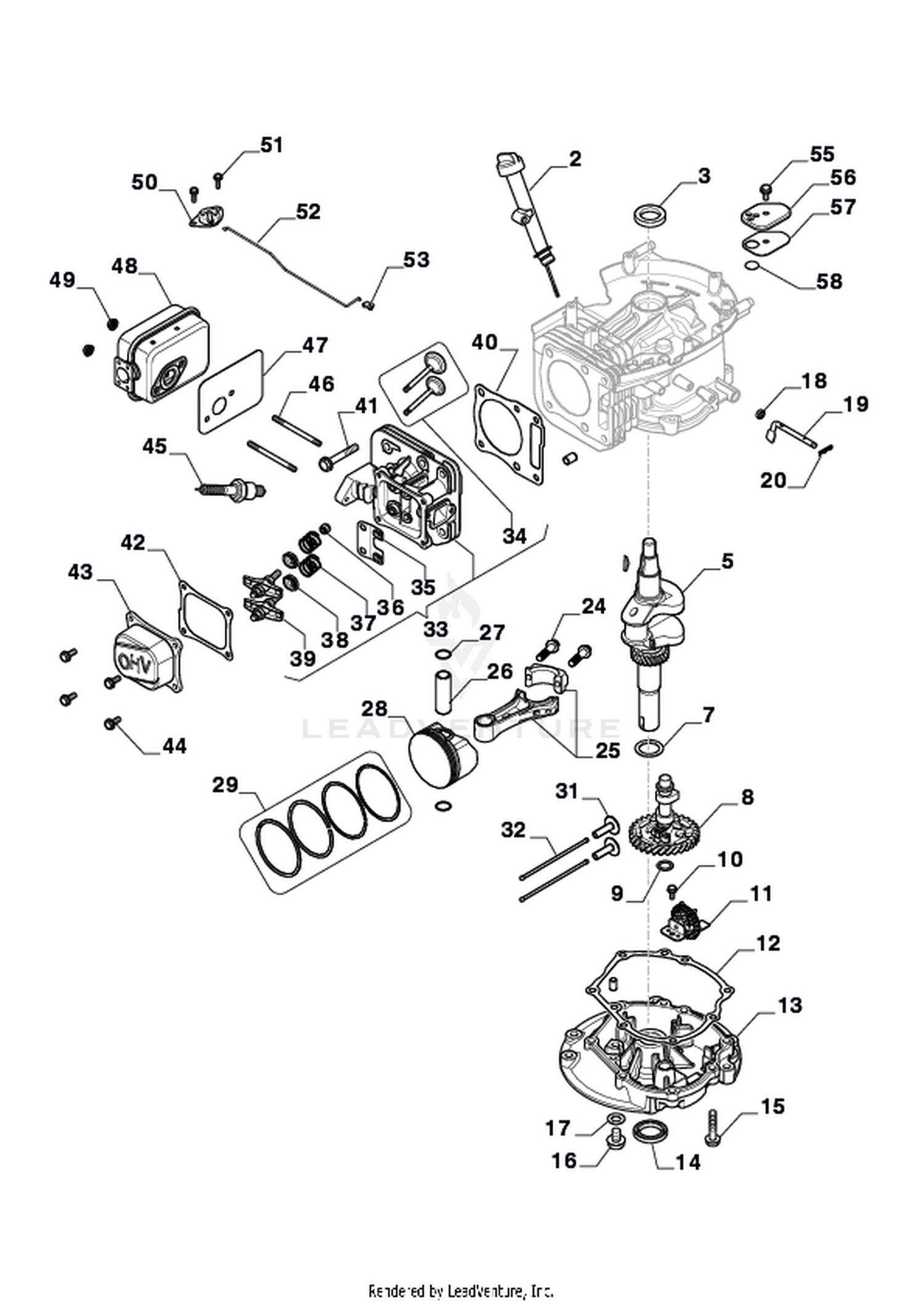 Engine - Piston, Crankshaft