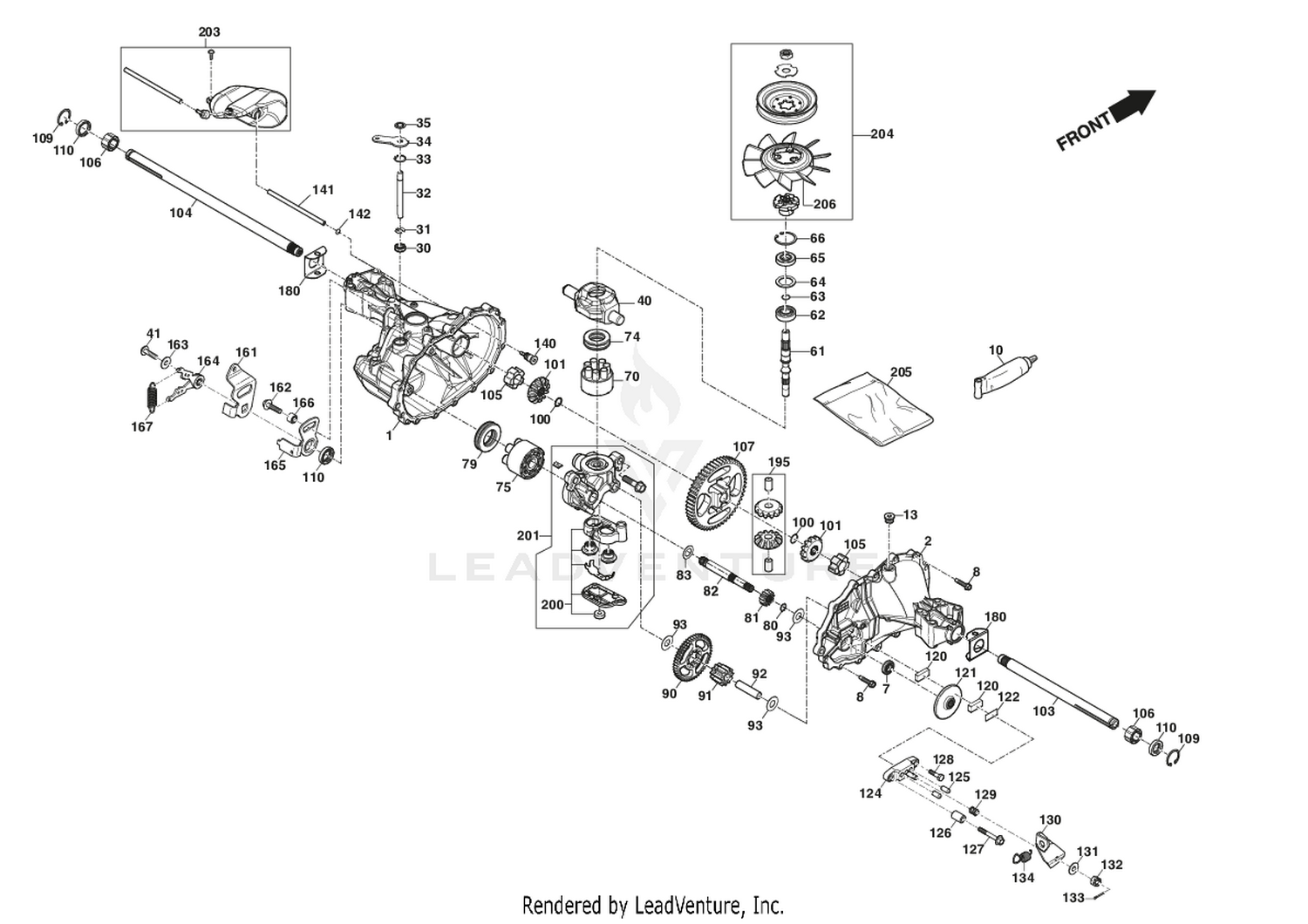Transmission Unit, Hydro-Gear T2-AJBF-2X3C-16X1