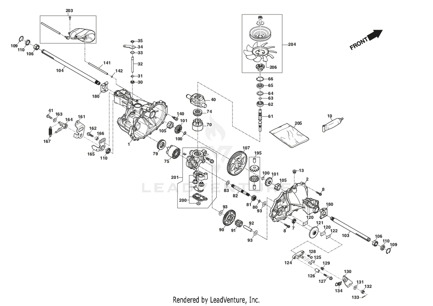 Transmission Unit, Hydro-Gear T2-ADBF-2X3C-17X1