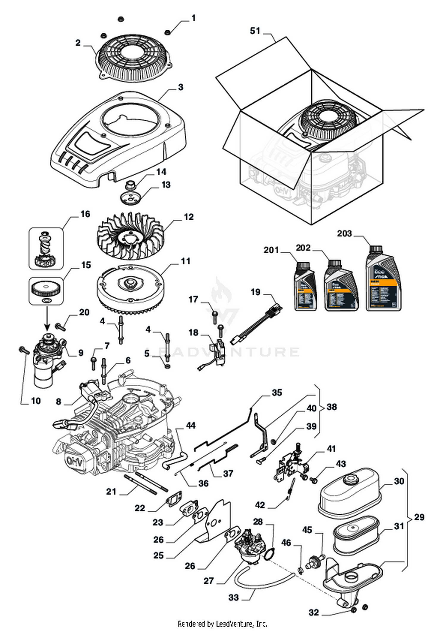 Engine - Carburettor, Air Cleaner Assy
