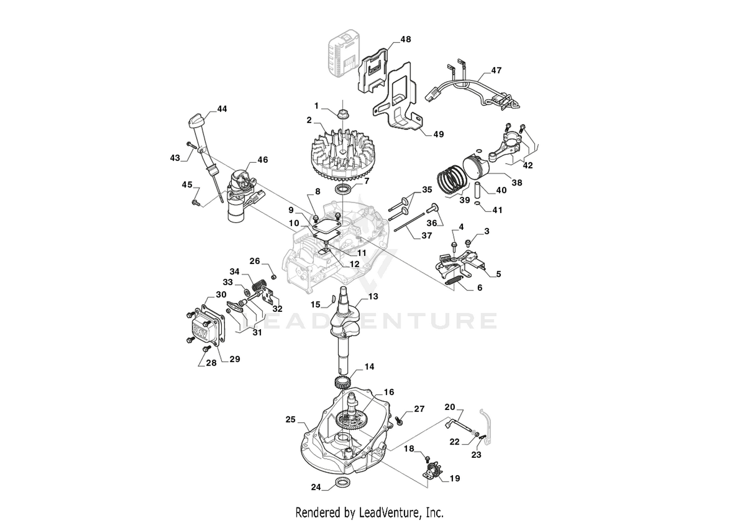 Engine - Piston, Crankshaft _ WBE 140 LS
