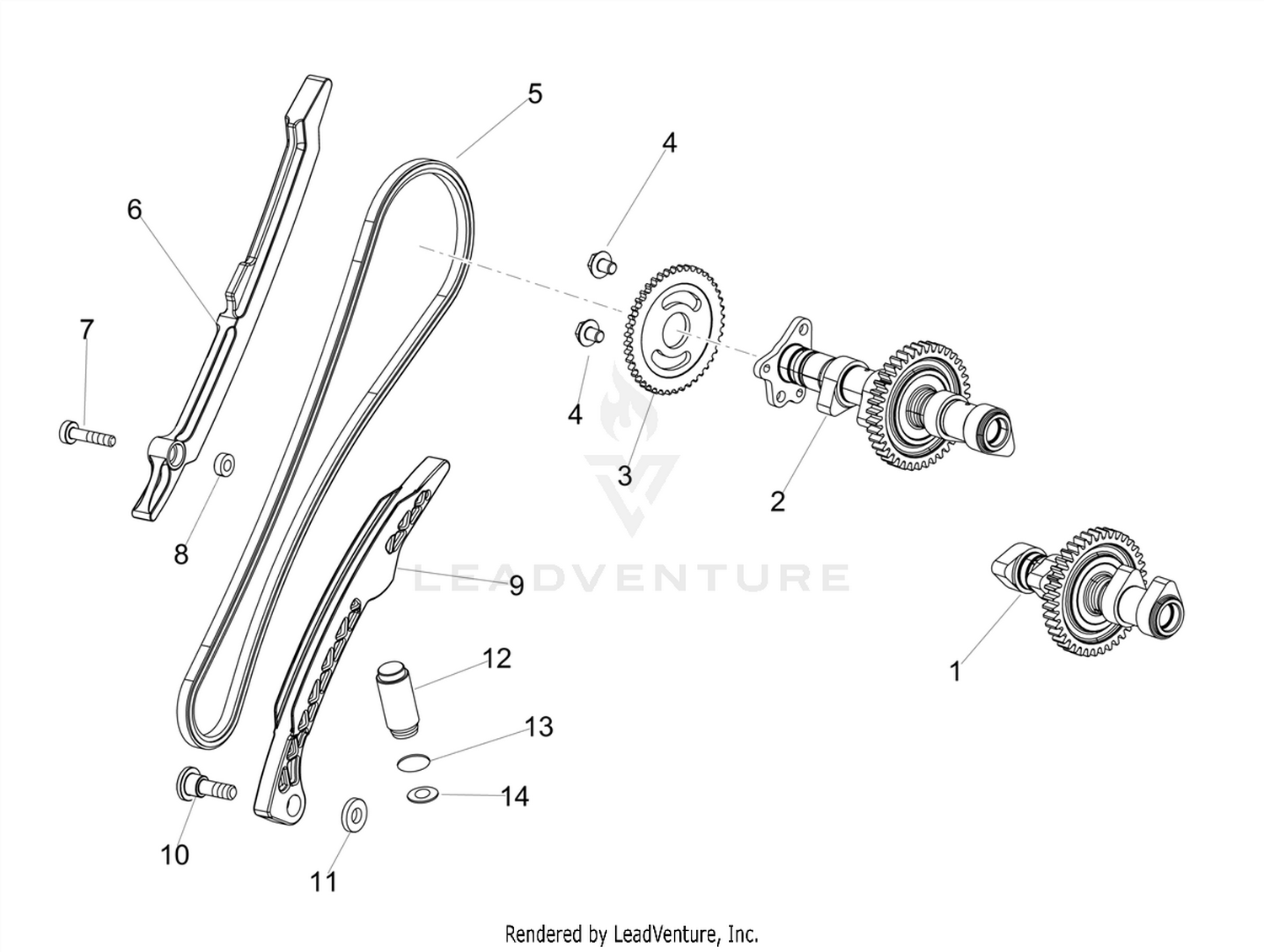 Rear cylinder timing system