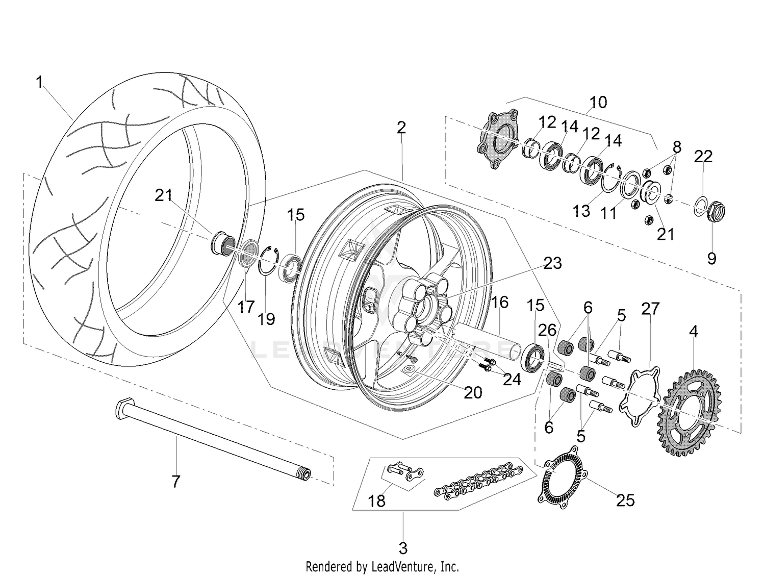Rear wheel