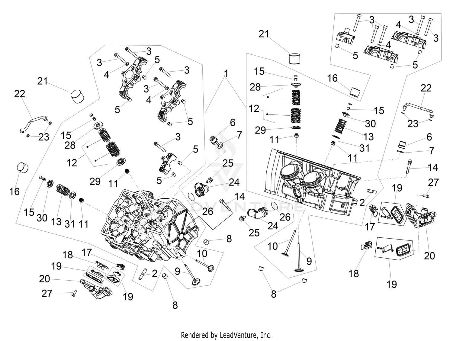 Cylinder head - valves