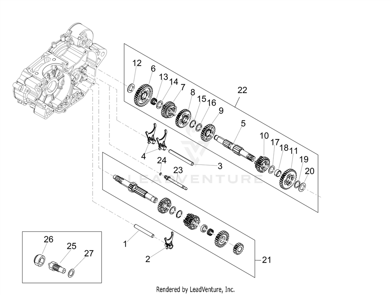 Gear box - Gear assembly