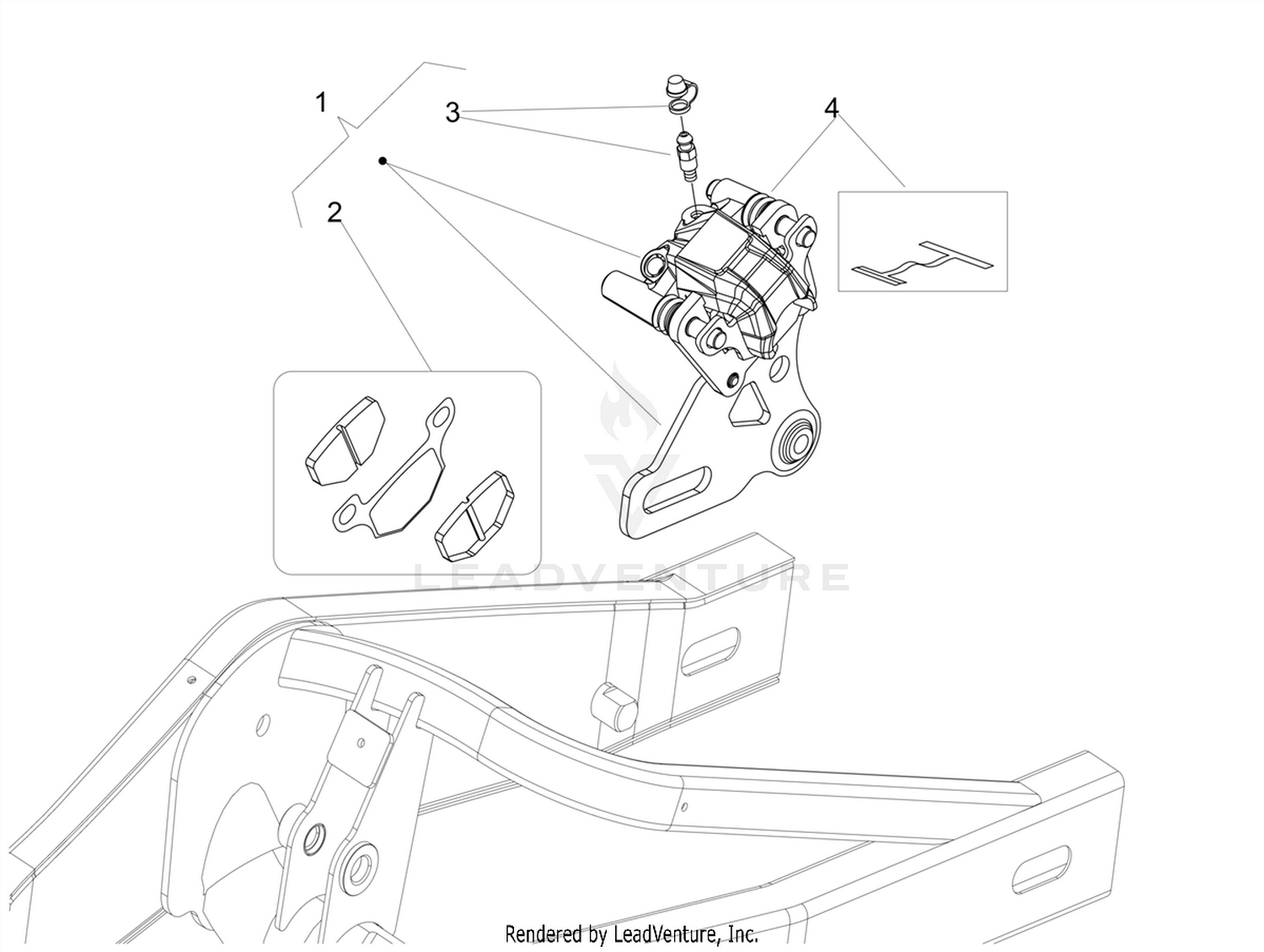 Rear brake caliper