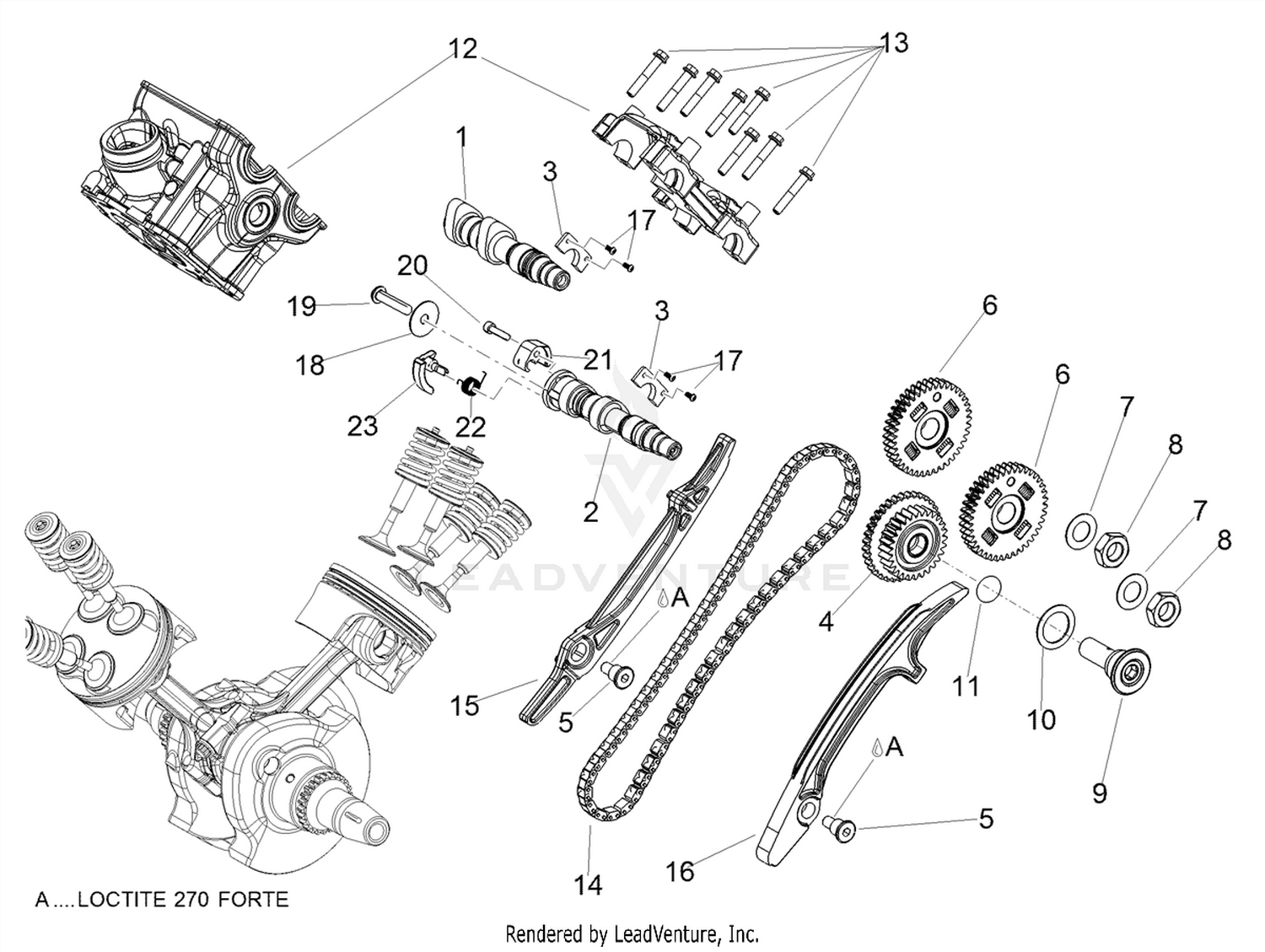 Rear cylinder timing system