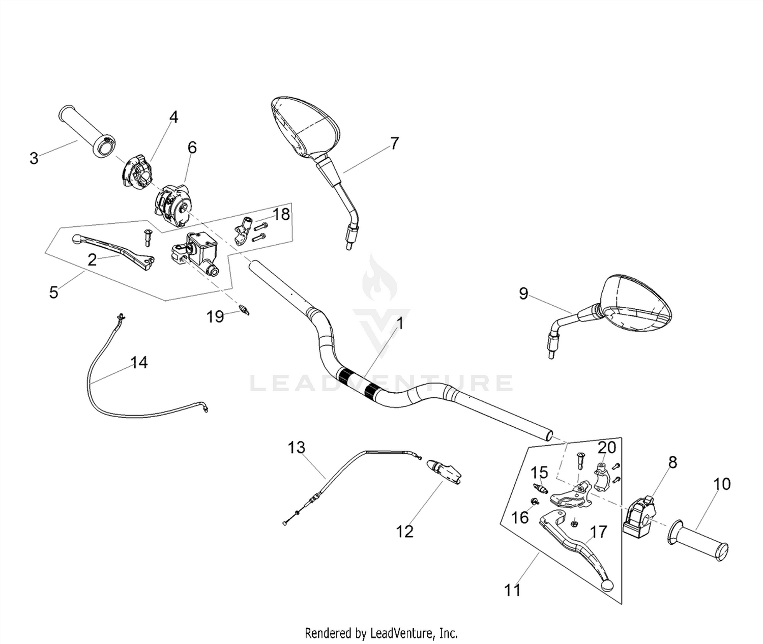 Handlevar and controls