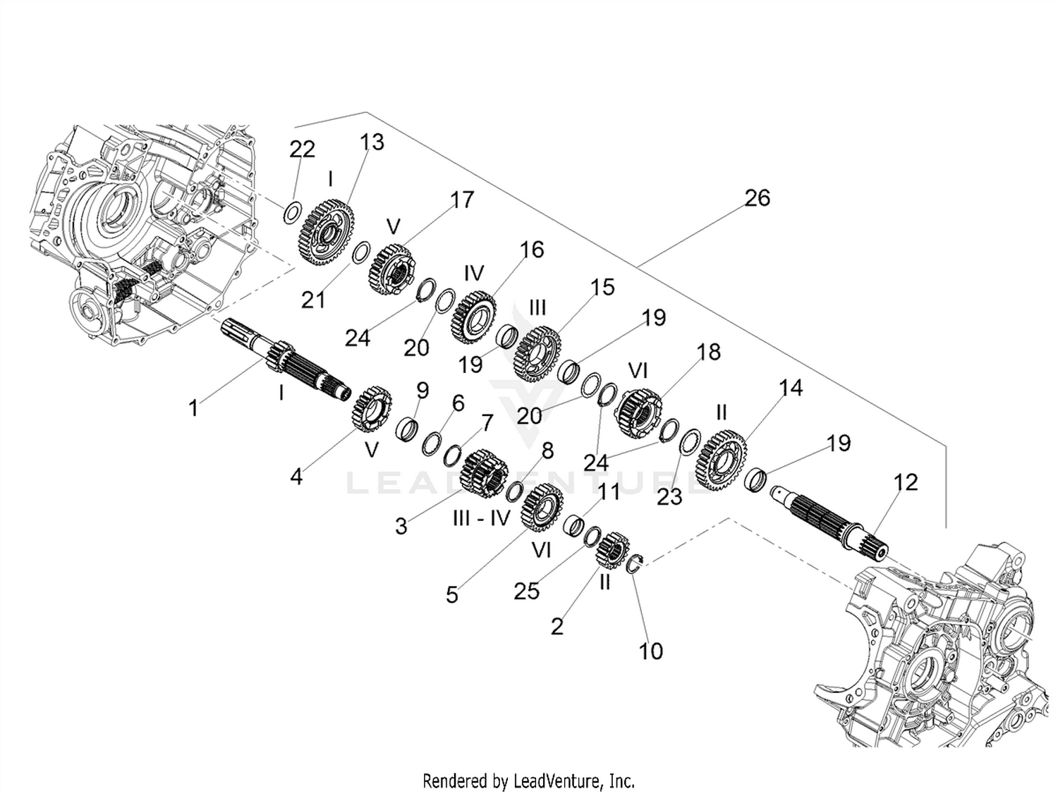 Gear box - Gear assembly