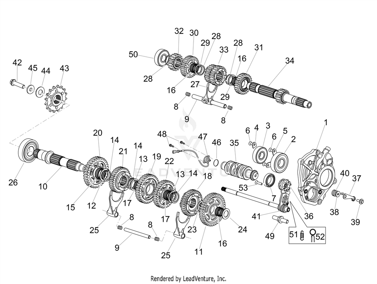 Gear box - Gear assembly