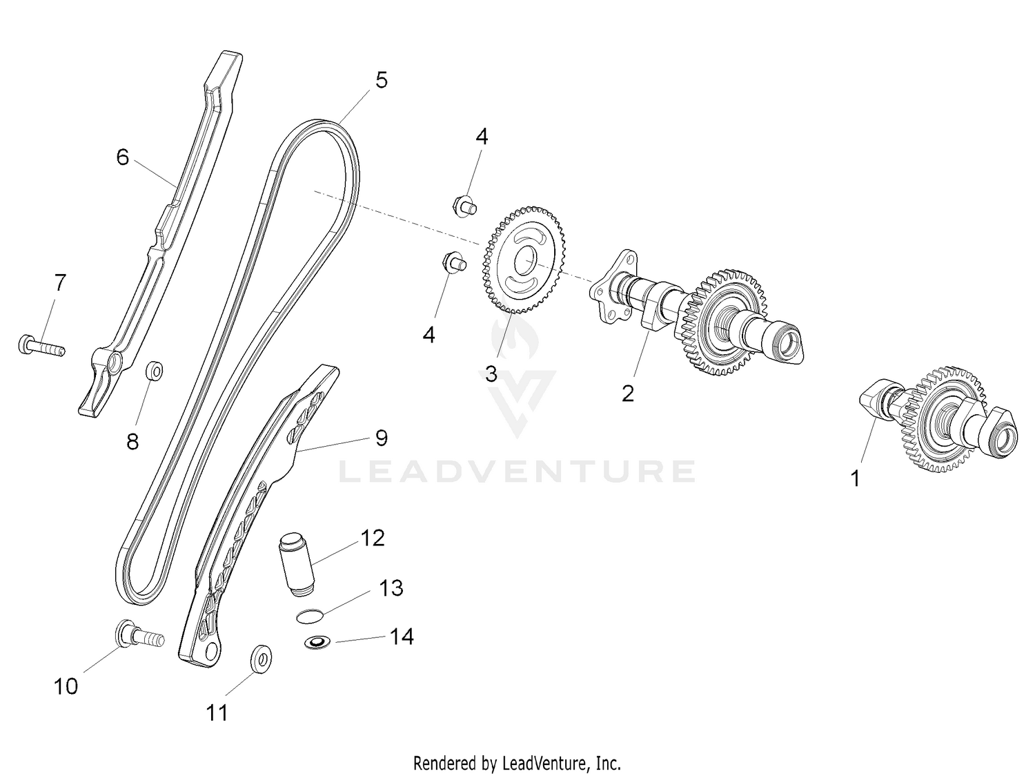 Rear cylinder timing system