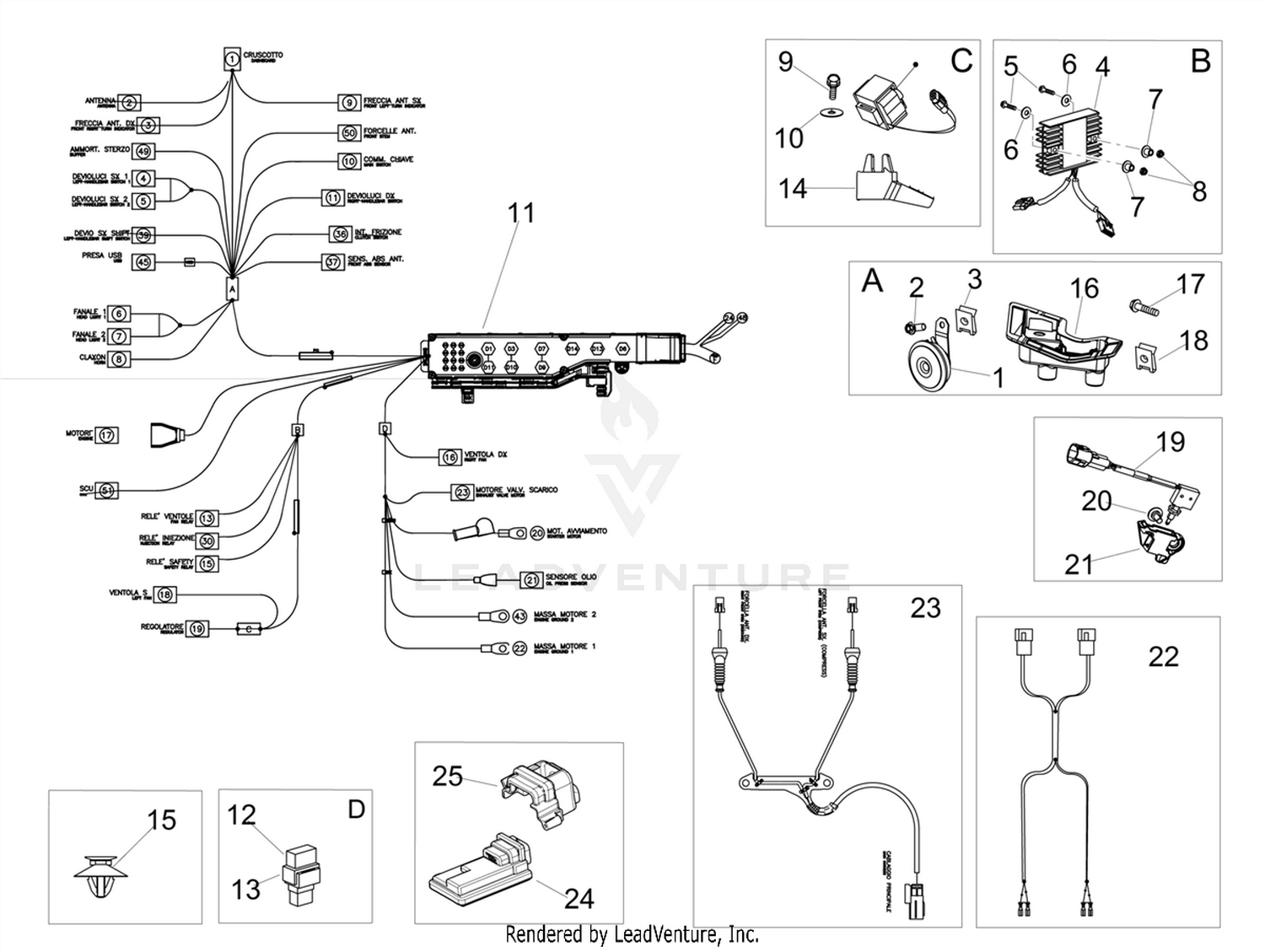 Front electrical system