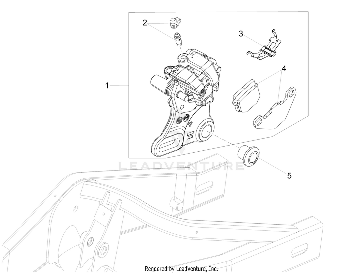 Rear brake caliper