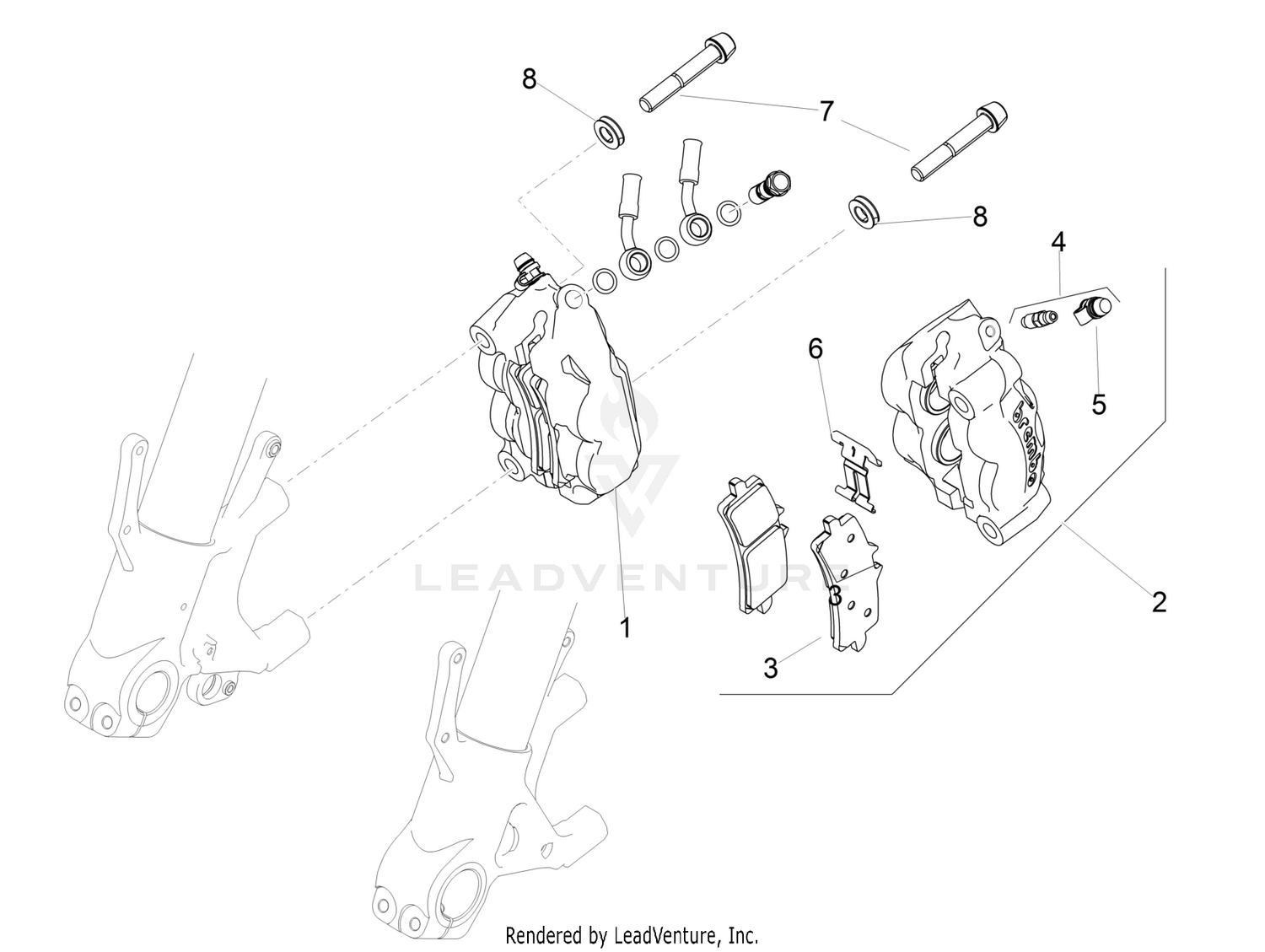 Front brake caliper