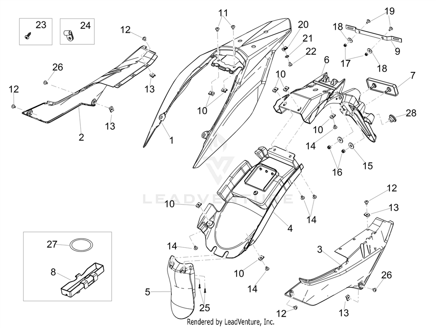 Rear body