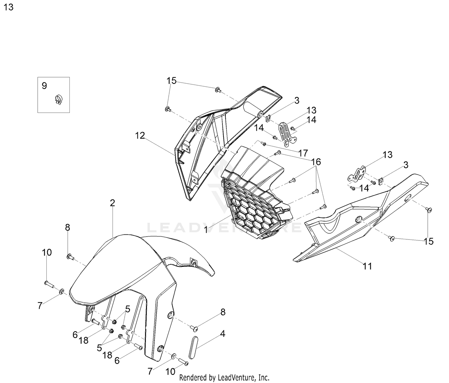 Front mudguard-Pillar