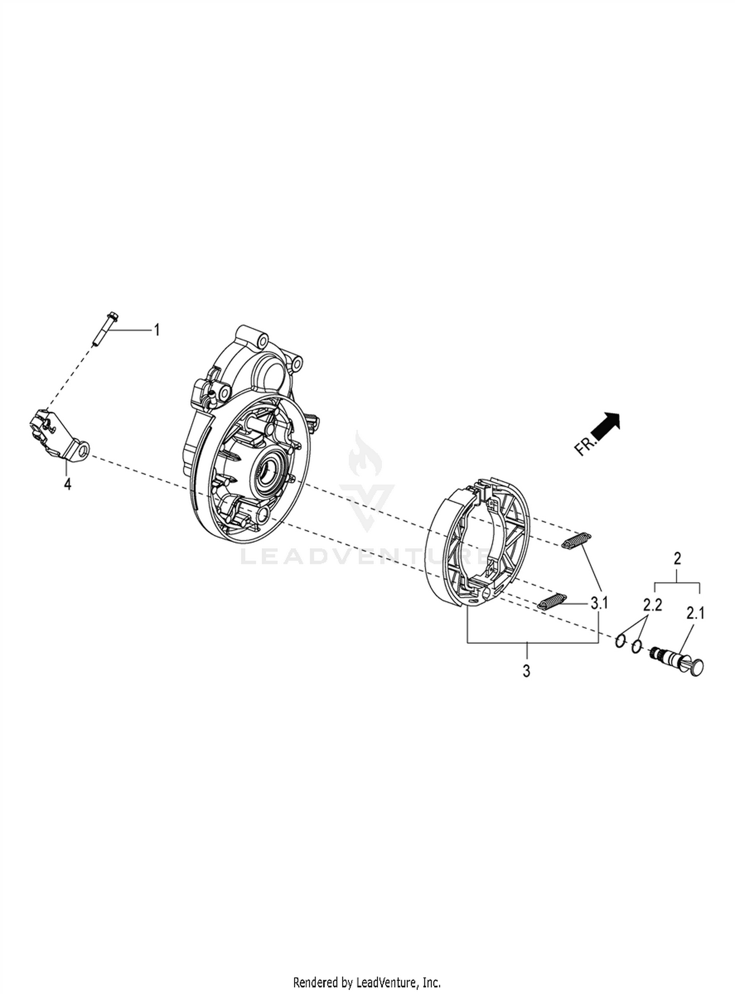 Rear brake - Brake jaw