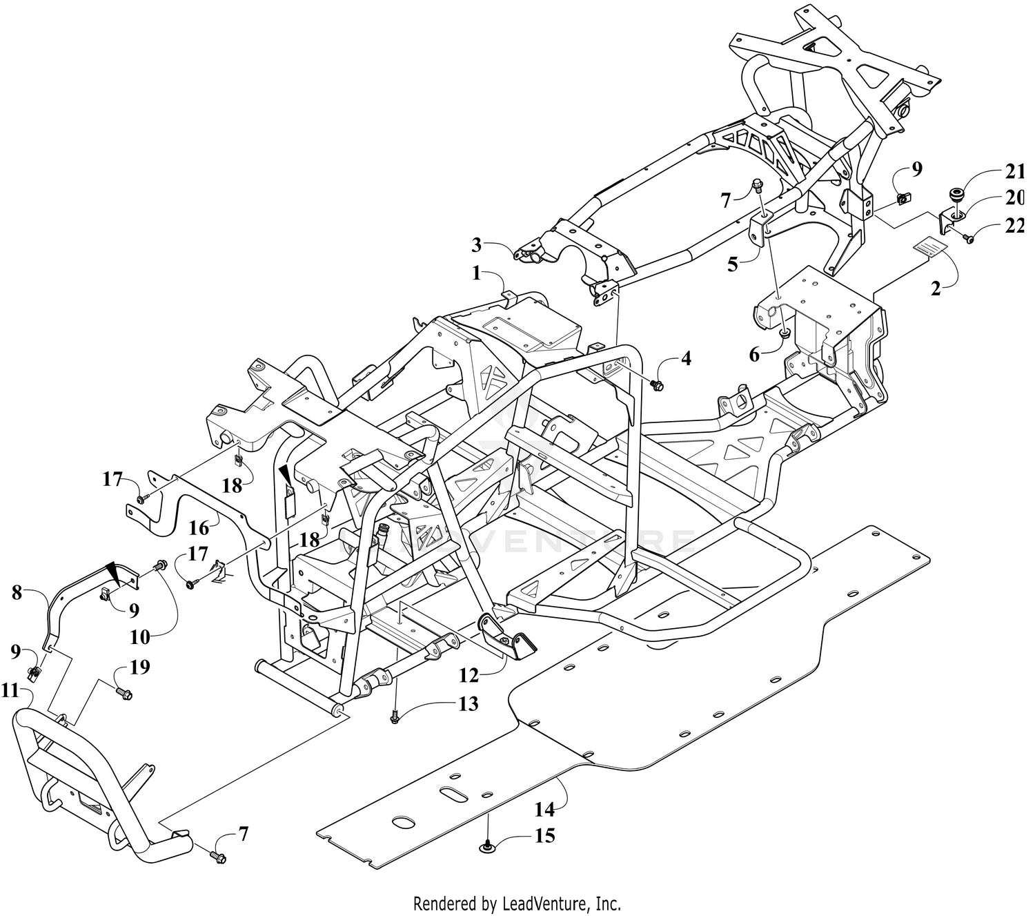 FRAME AND RELATED PARTS  [304390]