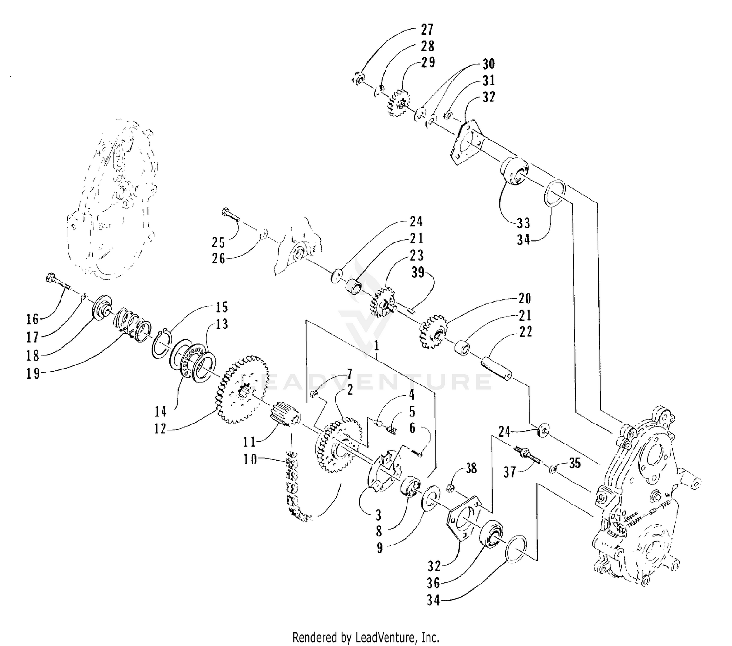 DRIVE/REVERSE DROPCASE ASSEMBLY [66829]