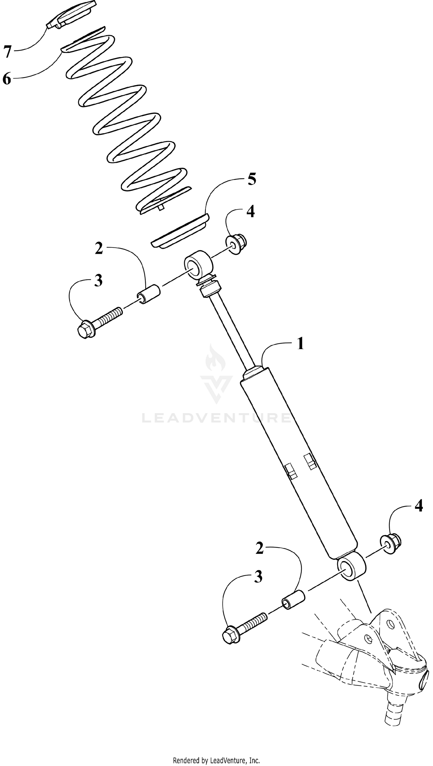 FRONT SUSPENSION SHOCK ABSORBER ASSEMBLY [109717]
