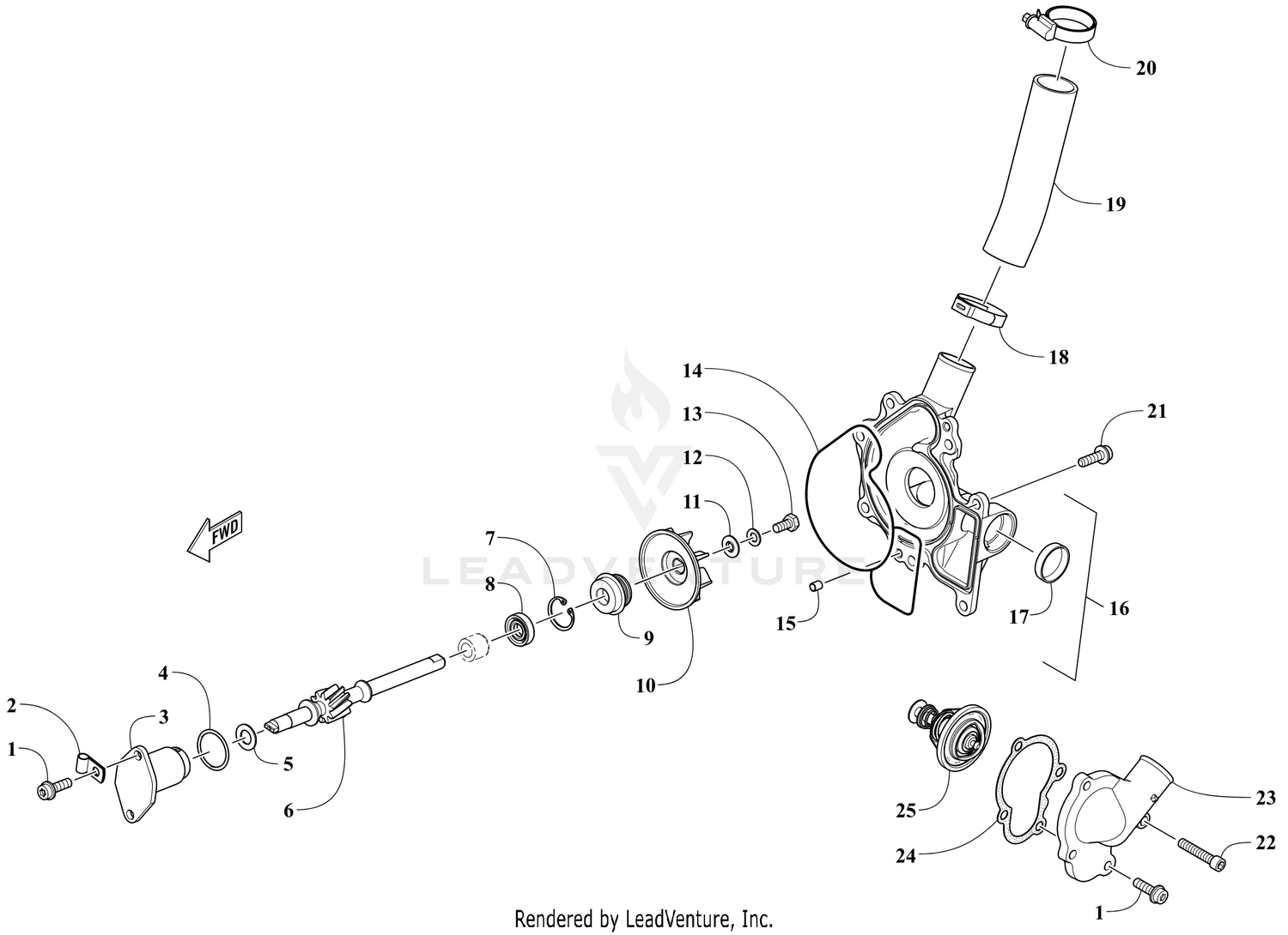 WATER PUMP AND THERMOSTAT [106213]