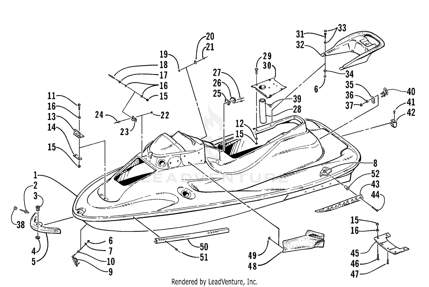 HULL AND RELATED PARTS ASSEMBLY [54145]