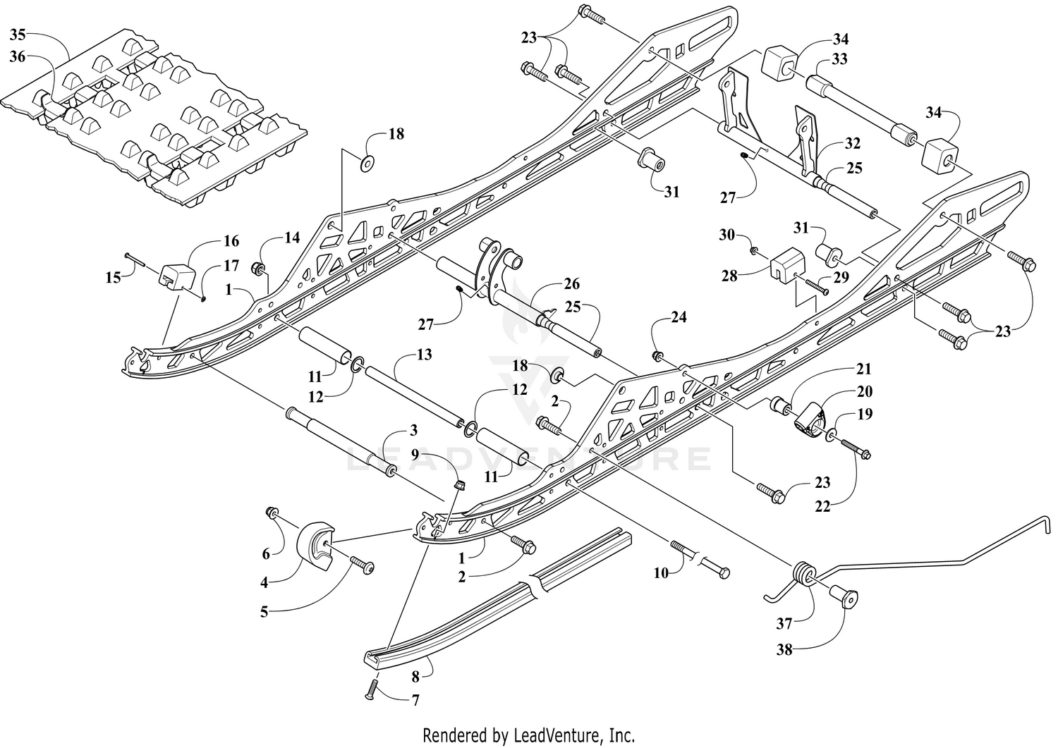 SLIDE RAIL AND TRACK ASSEMBLY [111267]