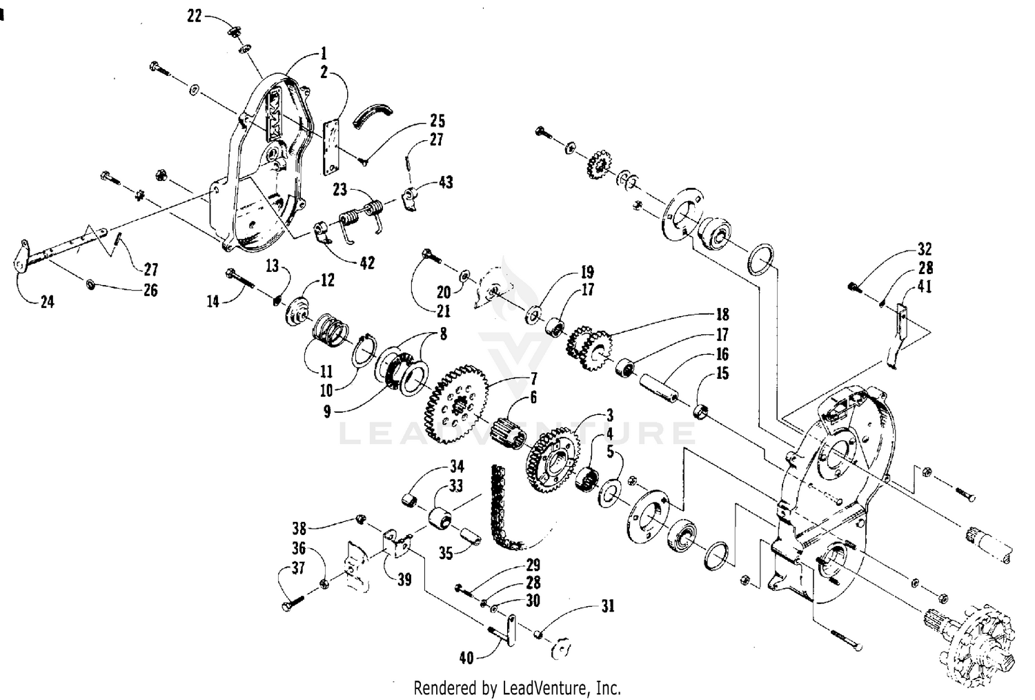 DRIVE/REVERSE DROPACASE ASSEMBLY [55280]