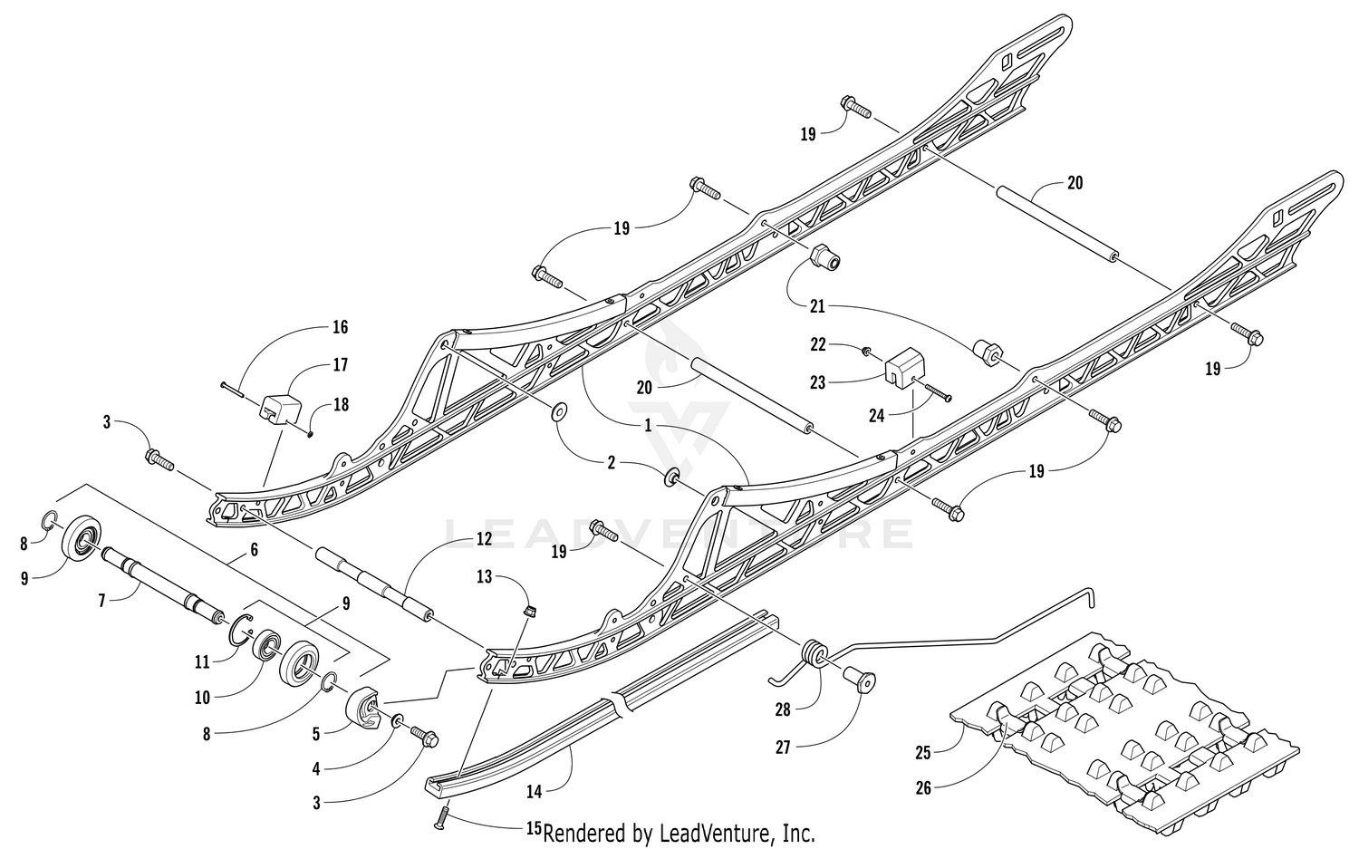 SLIDE RAIL AND TRACK ASSEMBLY [106016]