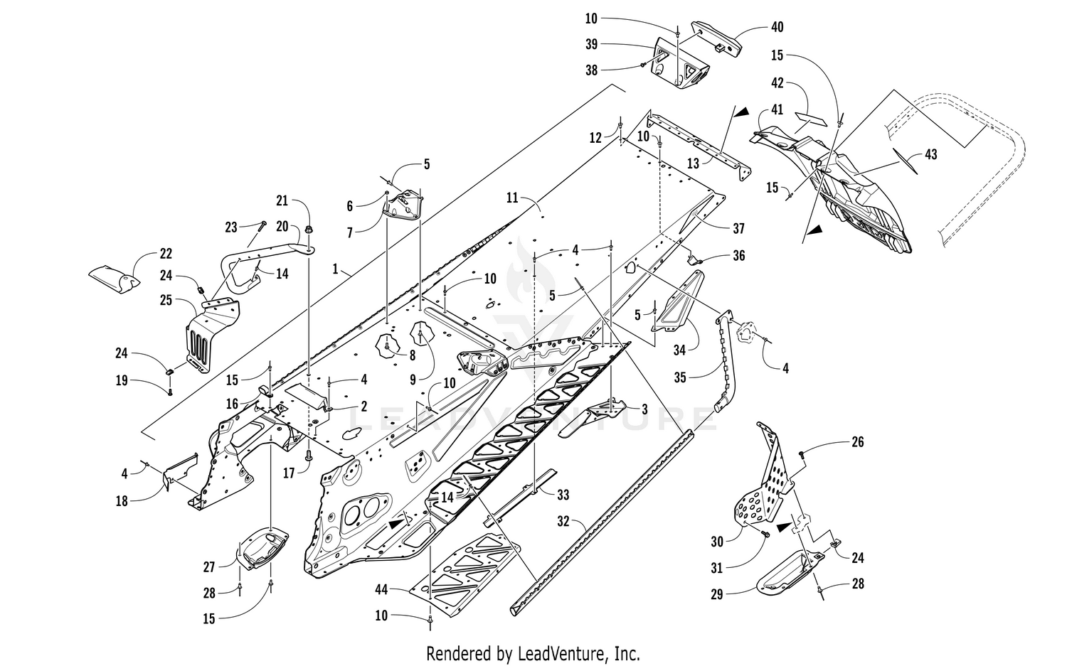 TUNNEL AND SNOWFLAP ASSEMBLY [105851]
