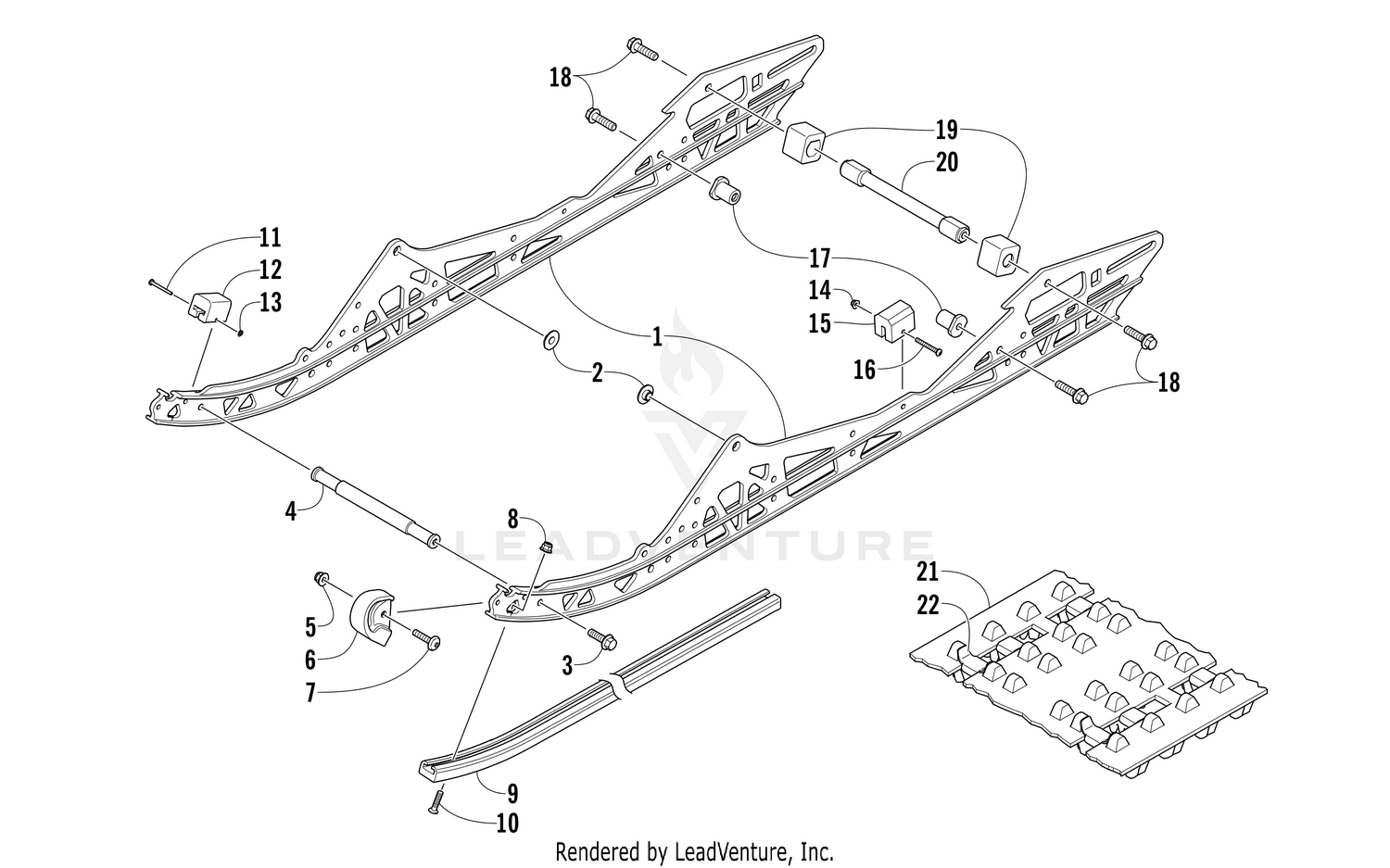 SLIDE RAIL AND TRACK ASSEMBLY [106303]