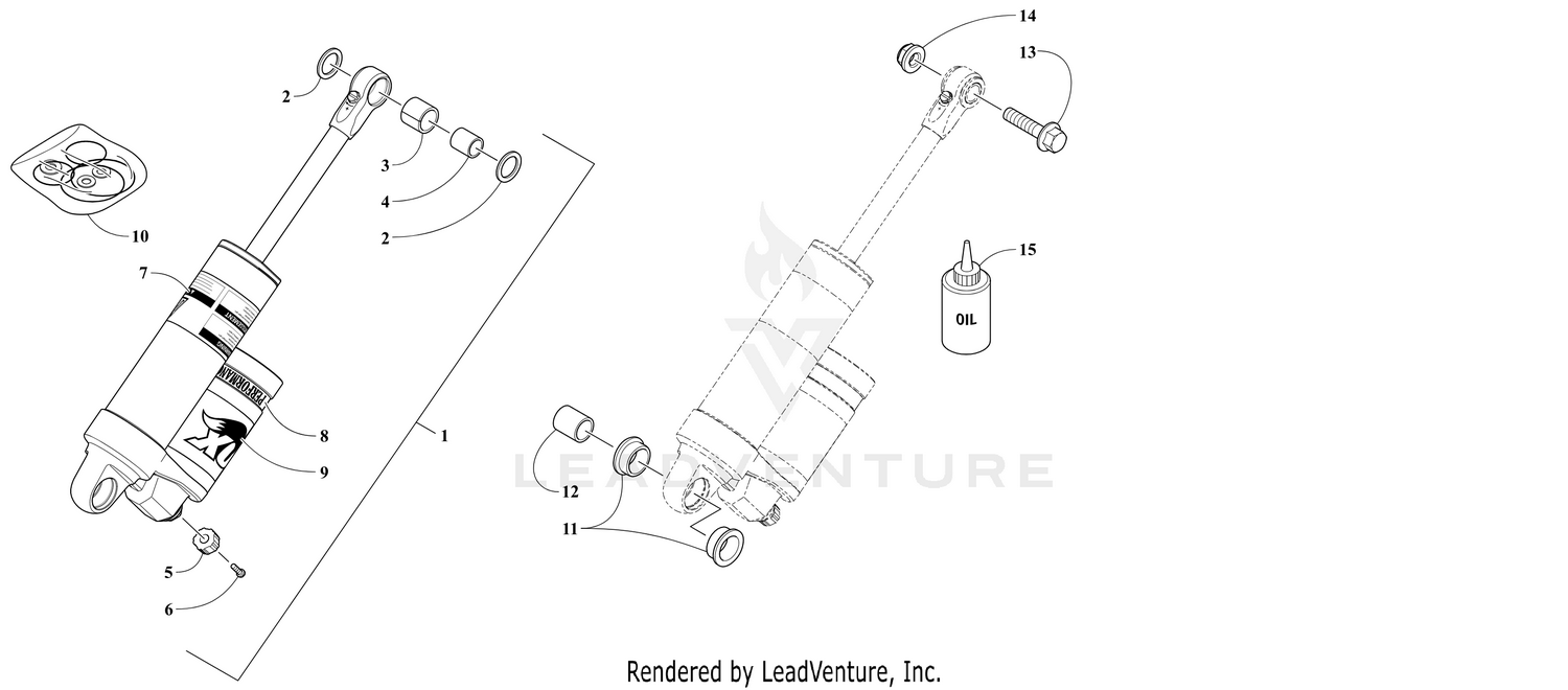 REAR SUSPENSION REAR ARM SHOCK ABSORBER [106239]