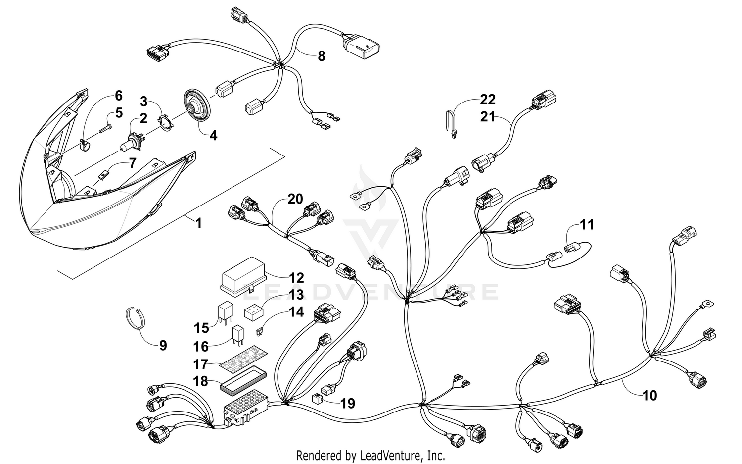 HEADLIGHT AND WIRING ASSEMBLIES [103667]