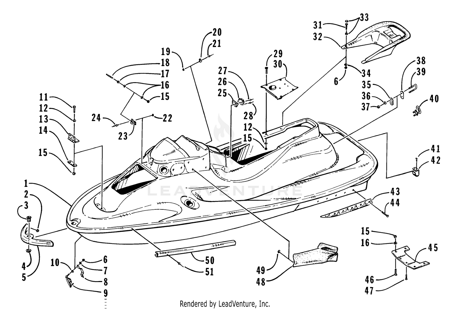 HULL AND RELATED PARTS ASSEMBLY [73252]