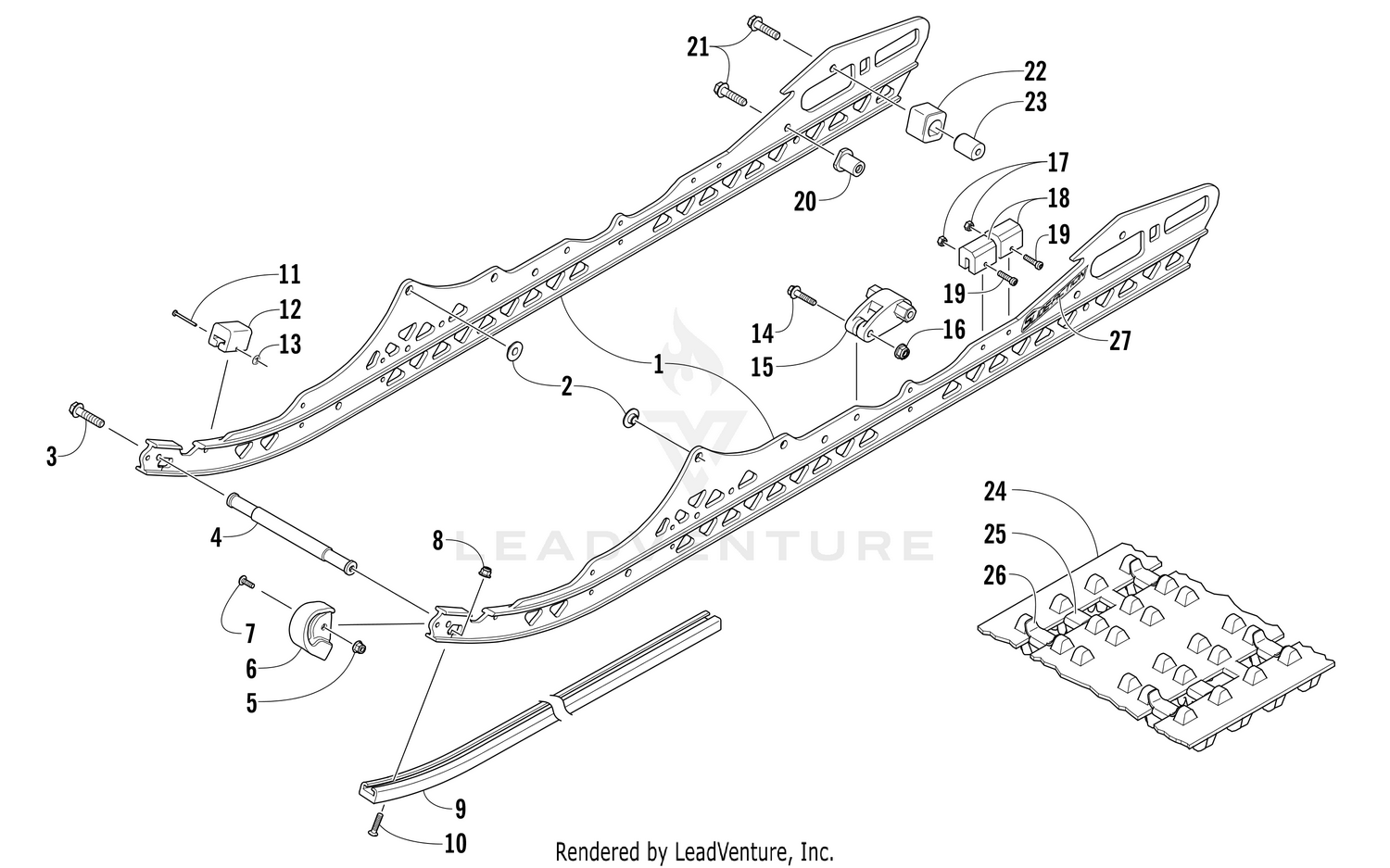 SLIDE RAIL AND TRACK ASSEMBLY [103003]