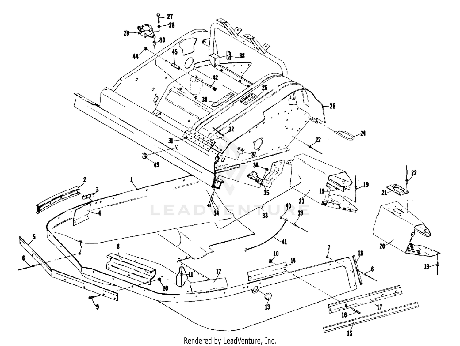 BELLY PAN AND FRONT FRAME [51626]