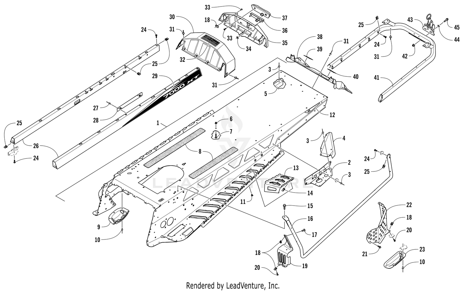 TUNNEL AND REAR RACK ASSEMBLY [103862]