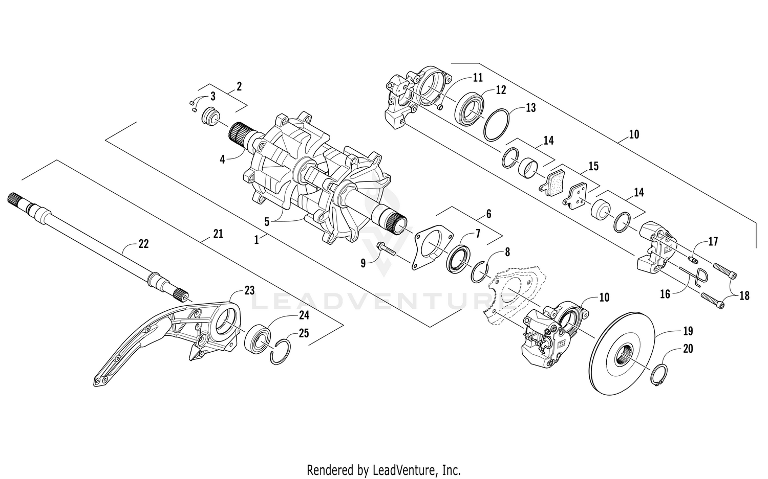 DRIVE TRAIN SHAFTS AND BRAKE ASSEMBLIES [106301]