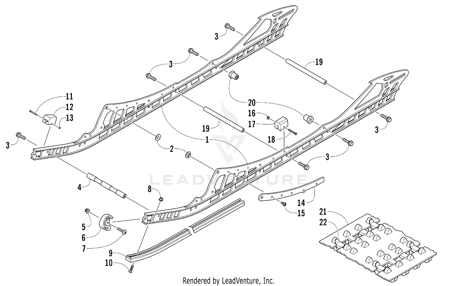 SLIDE RAIL AND TRACK ASSEMBLY [99090]