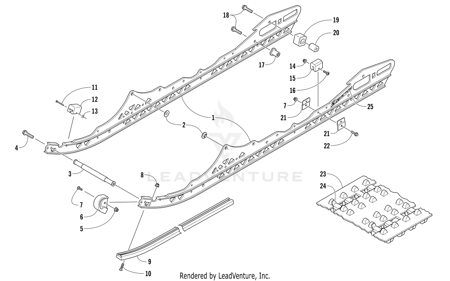 SLIDE RAIL AND TRACK ASSEMBLY [103186]