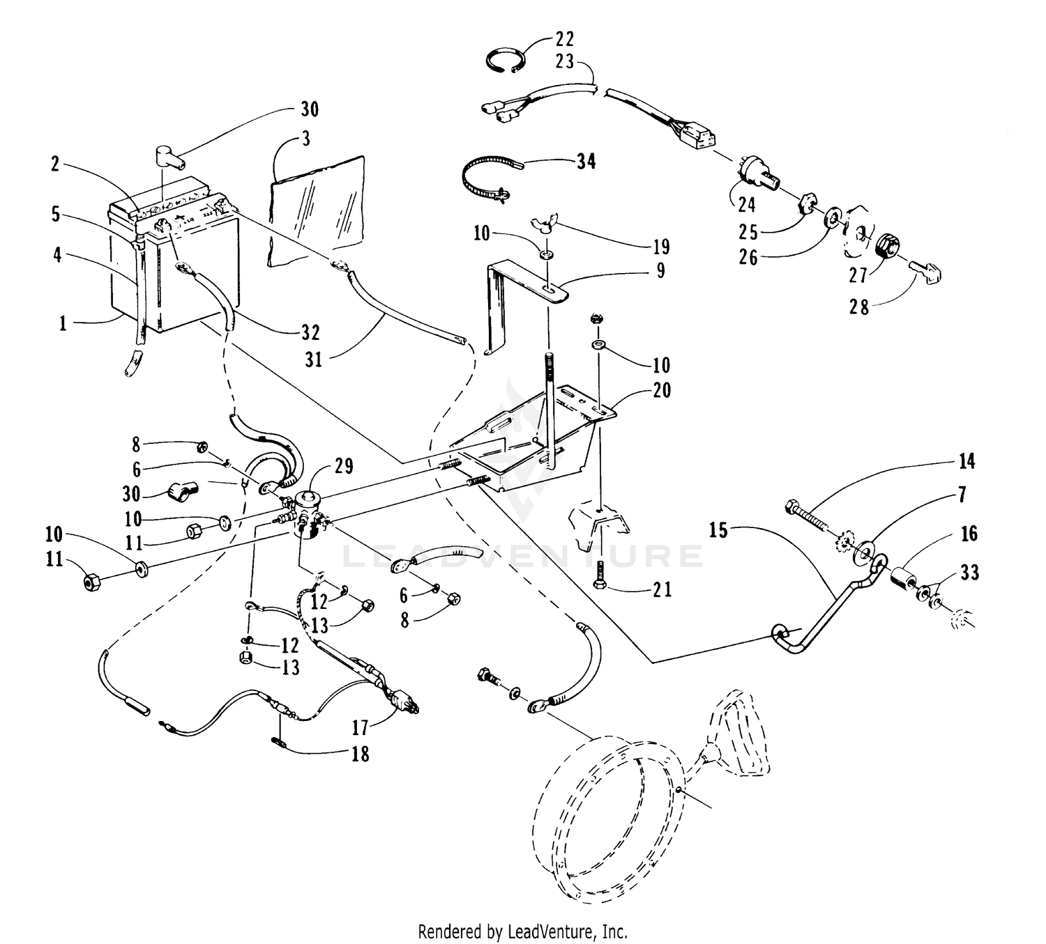 BATTERY, SOLENOID, AND CABLES [64005]