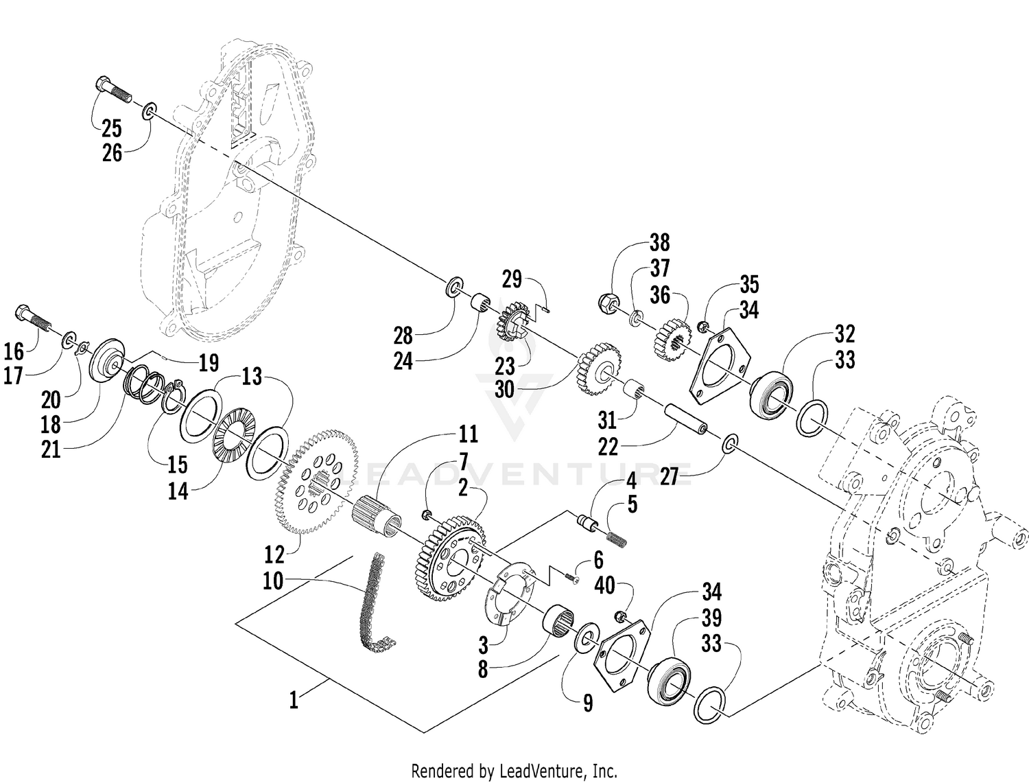 DRIVE/REVERSE DROPCASE ASSEMBLY [58838]