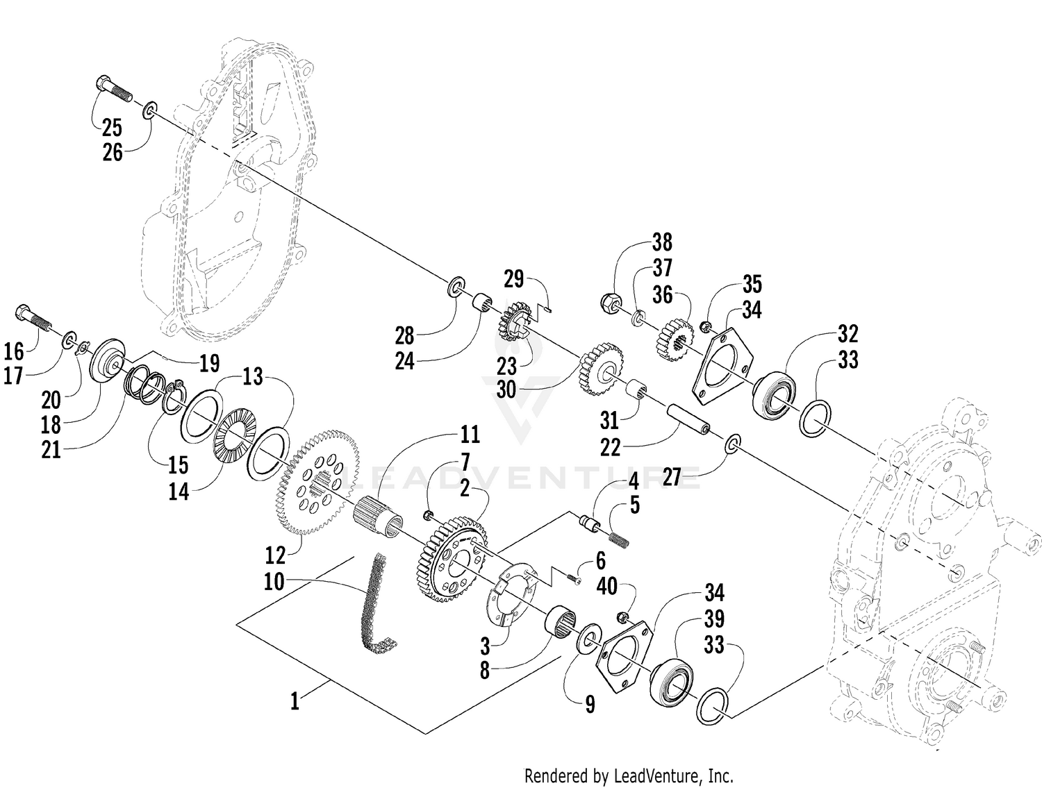 DRIVE/REVERSE DROPCASE ASSEMBLY [56590]