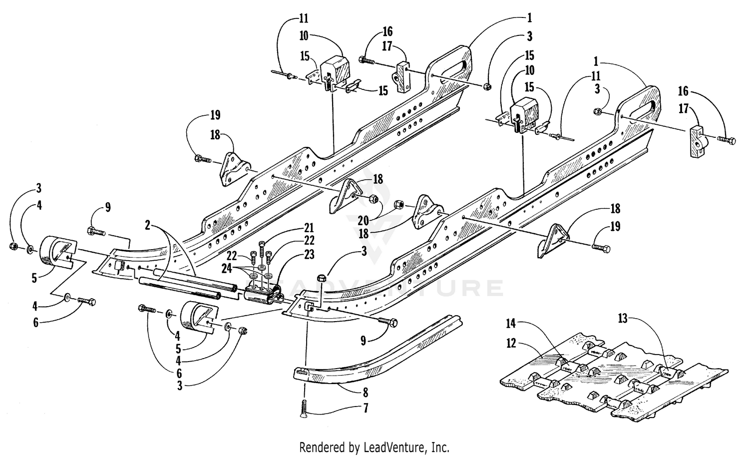 SLIDE RAIL AND TRACK ASSEMBLY [67280]
