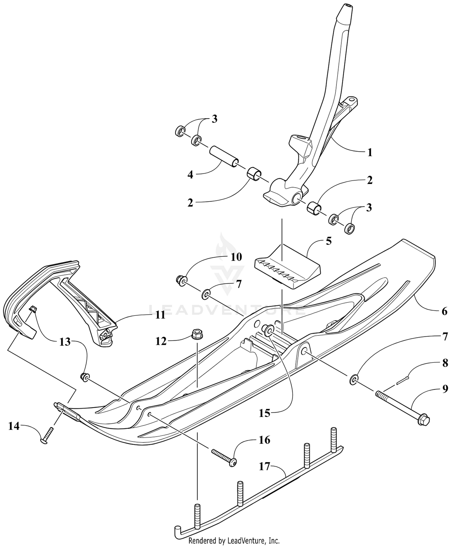 SKI AND SPINDLE ASSEMBLY [106121]