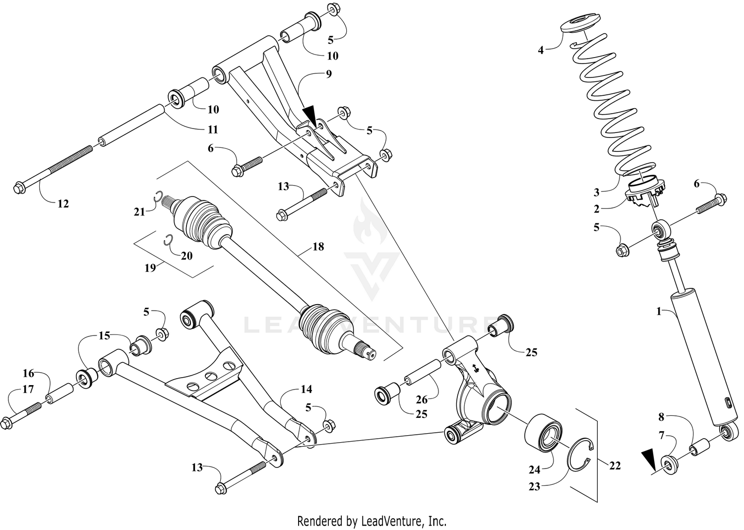 REAR SUSPENSION ASSEMBLY [305756]