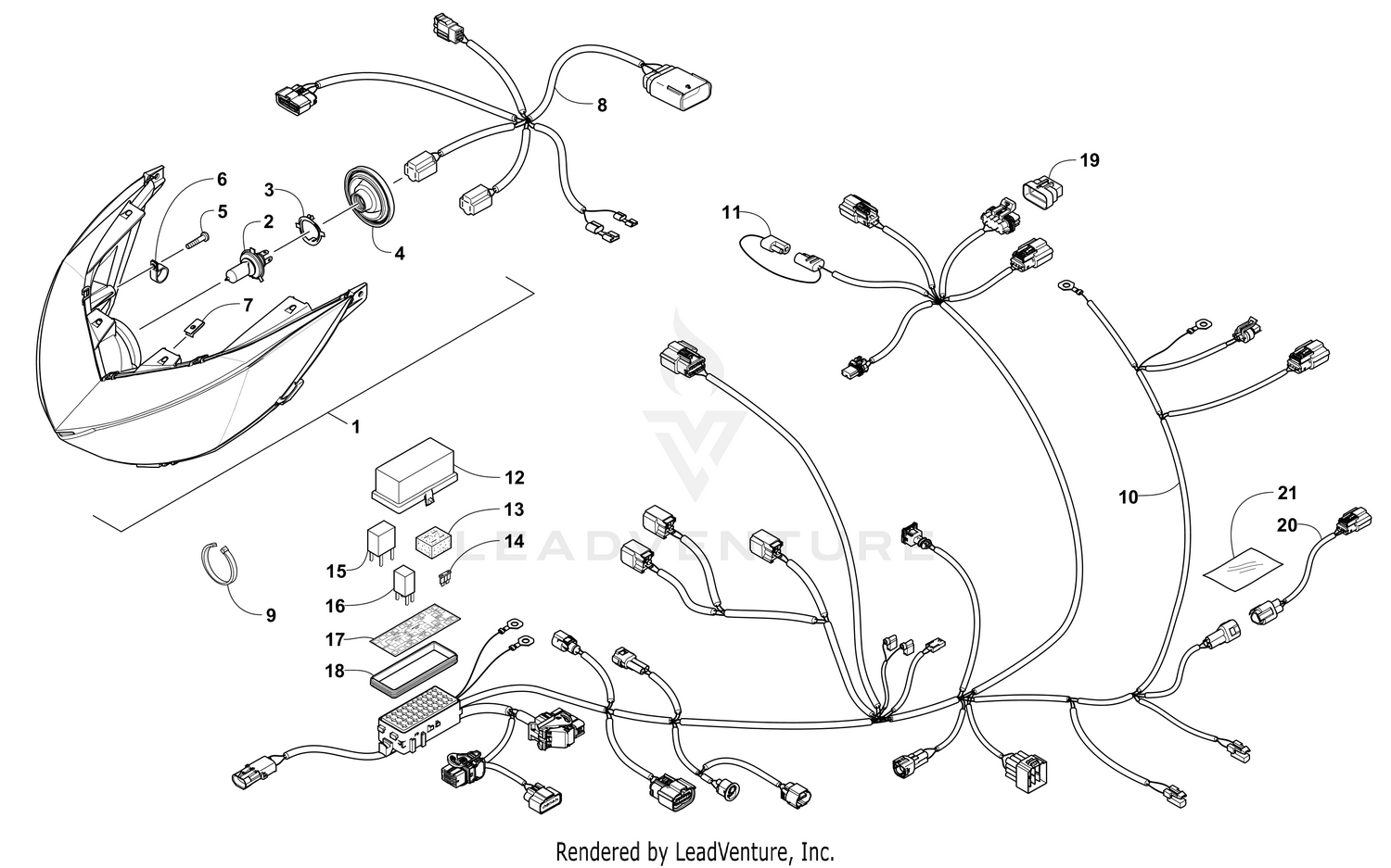 HEADLIGHT AND WIRING ASSEMBLIES [103460]