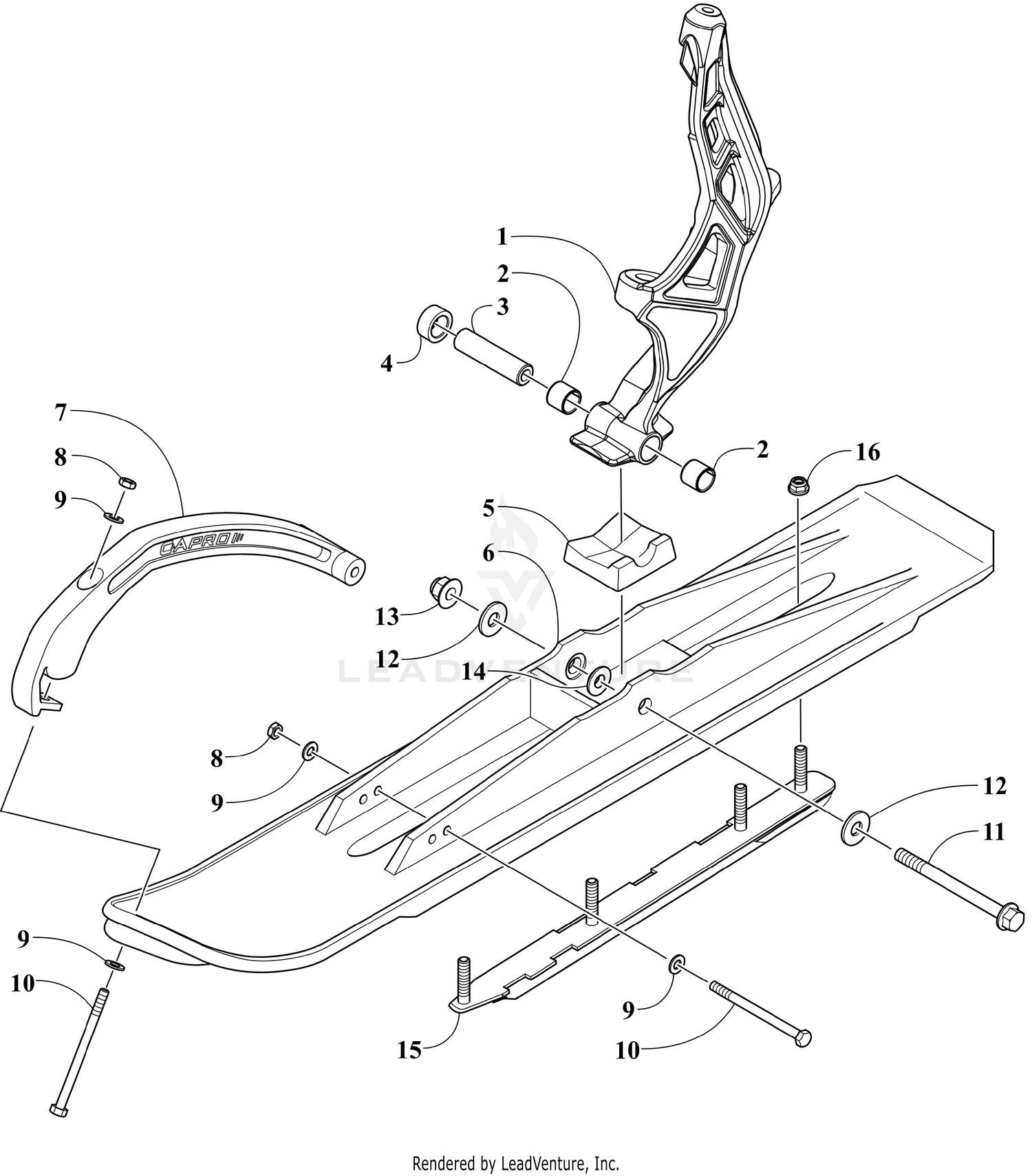SKI AND SPINDLE ASSEMBLY [111264]