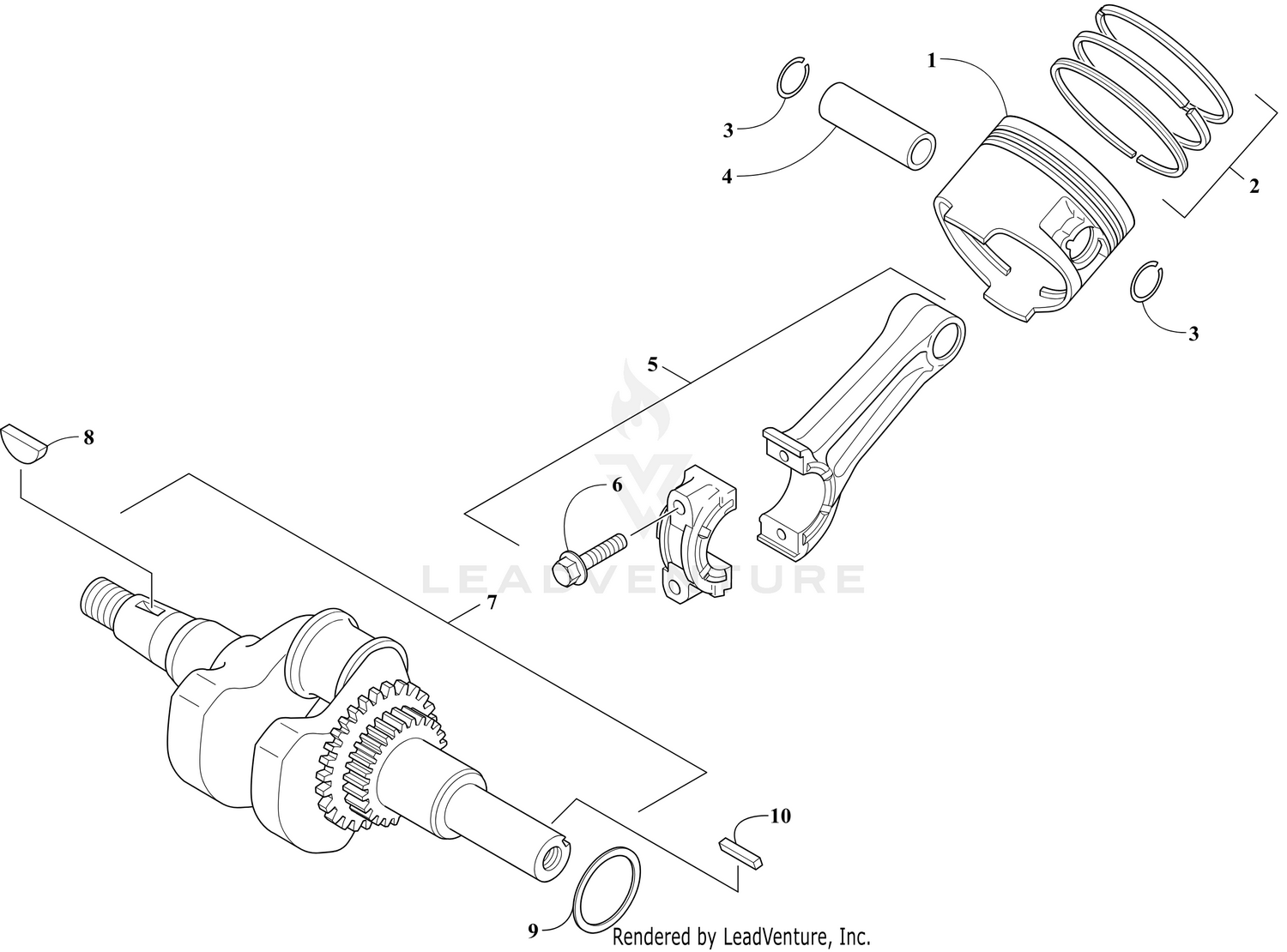 PISTON AND CRANKSHAFT ASSEMBLY [106088]